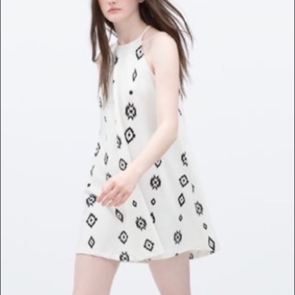Zara Aztec Print Flowy Dress